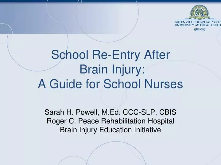 school re entry after brain injury a guide for school nurses