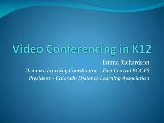 Video Conferencing in K12