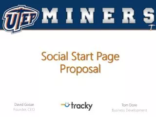 Social Start Page Proposal