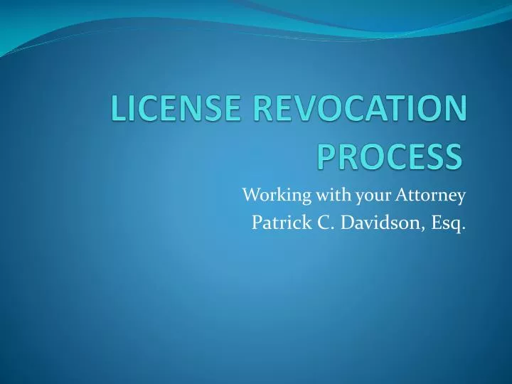 license revocation process