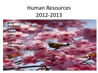 Human Resources 2012-2013