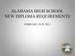 ALABAMA HIGH SCHOOL NEW DIPLOMA REQUIREMENTS