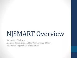 NJSMART Overview