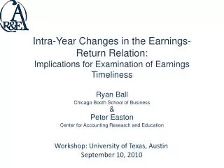 Intra-Year Changes in the Earnings-Return Relation: Implications for Examination of Earnings Timeliness