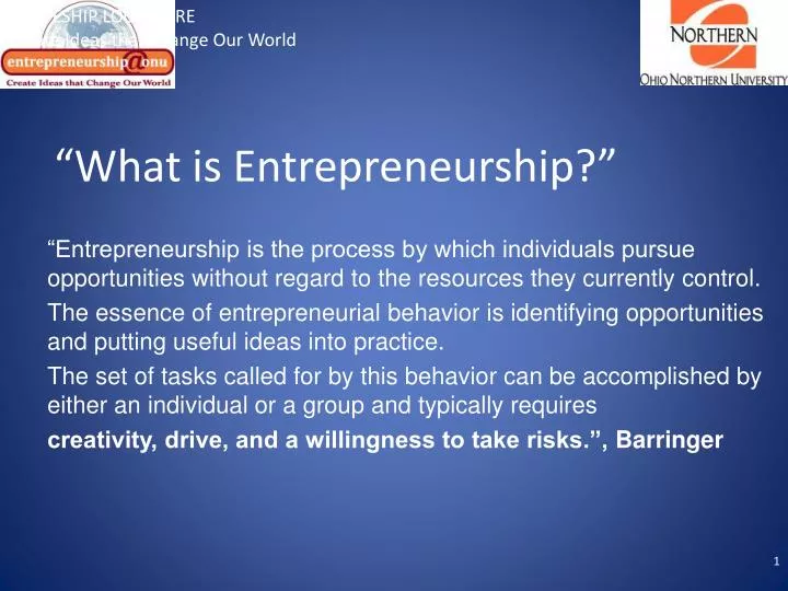 what is entrepreneurship