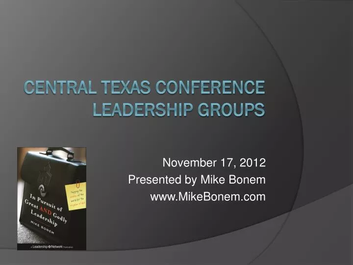 central texas conference leadership groups