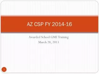 AZ CSP FY 2014-16