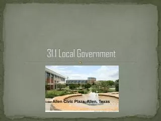 31.1 Local Government