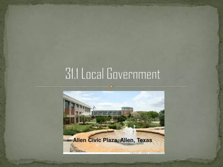 31 1 local government