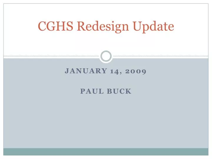 cghs redesign update