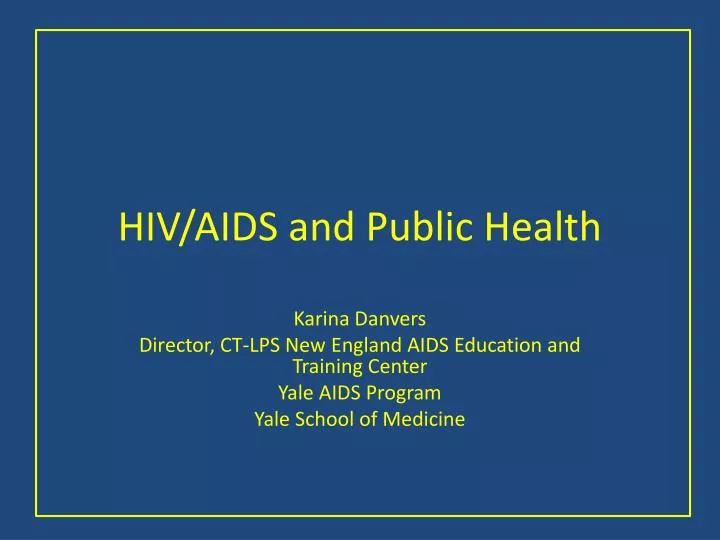 hiv aids and public health