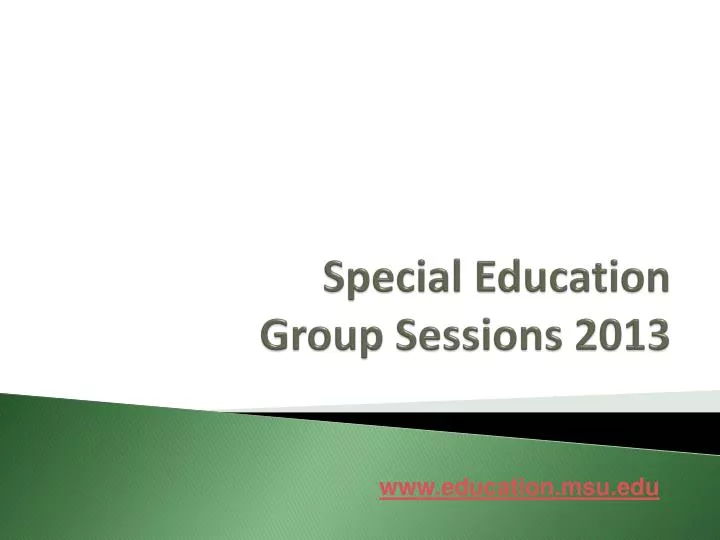 special education group sessions 2013