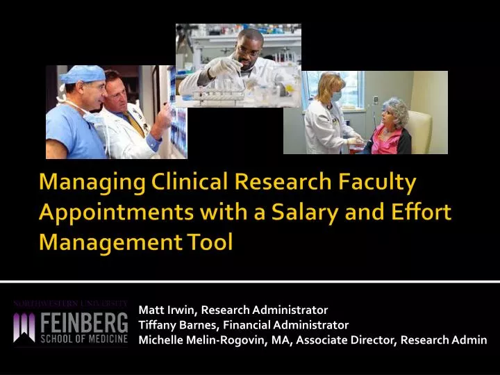 managing clinical research faculty appointments with a salary and effort management tool