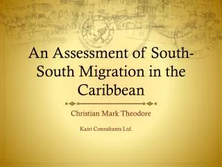 An Assessment of South-South Migration in the Caribbean