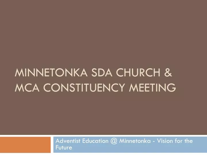minnetonka sda church mca constituency meeting