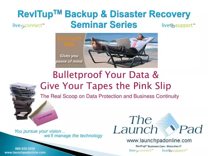 revitup tm backup disaster recovery seminar series
