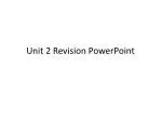 Unit 2 Revision PowerPoint - slide 1