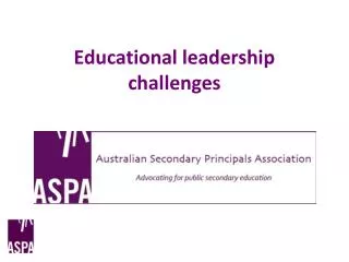 Educational leadership challenges