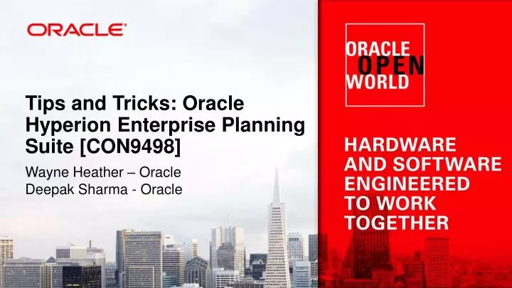 tips and tricks oracle hyperion enterprise planning suite con9498