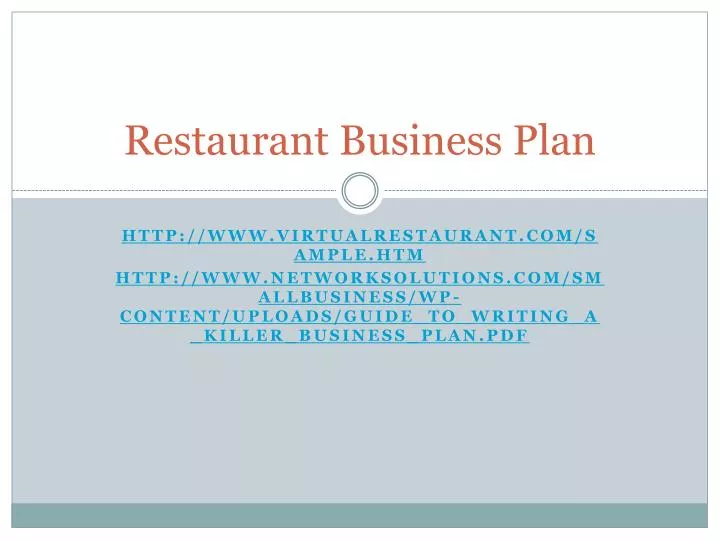 business plan of restaurant slideshare