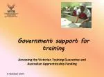 Accessing Victorian Training Guarantee and Australian Apprenticeship Funding Support - slide 1