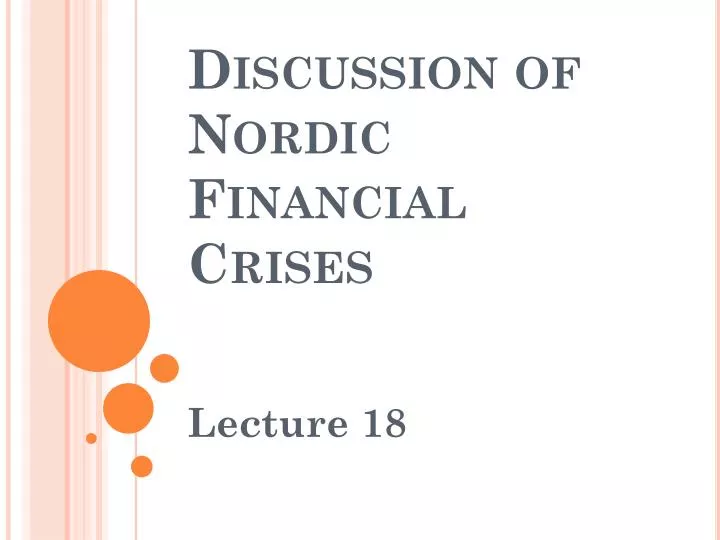 discussion of nordic financial crises