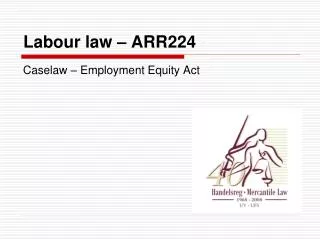 Labour law – ARR224