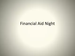 Financial Aid Night