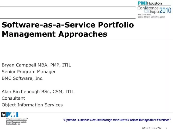 software as a service portfolio management approaches