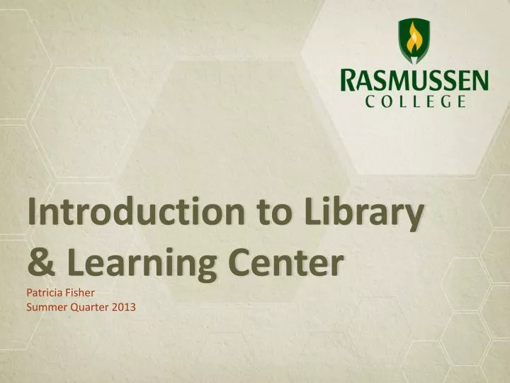 introduction to library learning center