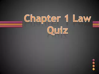 Chapter 1 Law Quiz