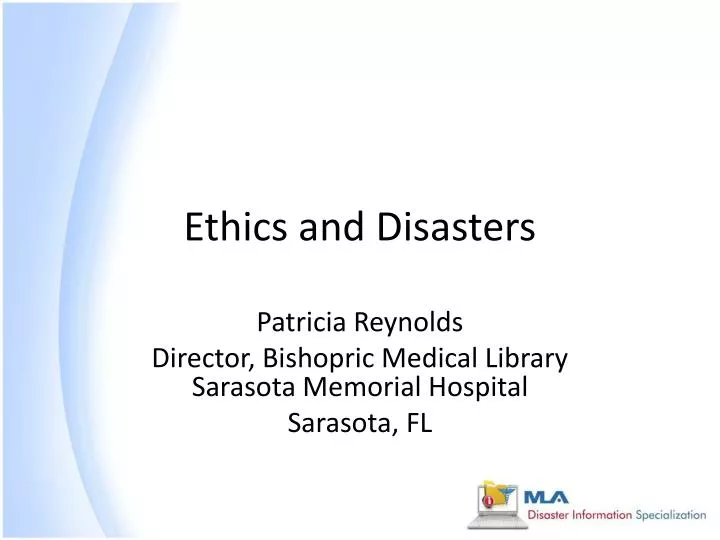 ethics and disasters
