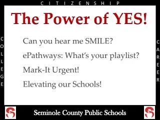 The Power of YES!