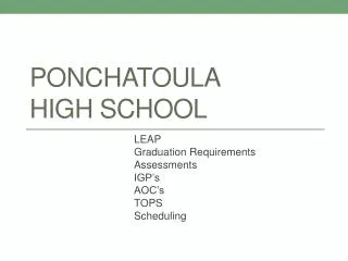 Ponchatoula High School