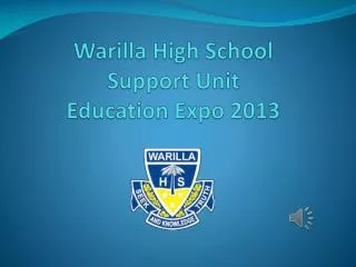 Warilla High School Support Unit Education Expo 2013