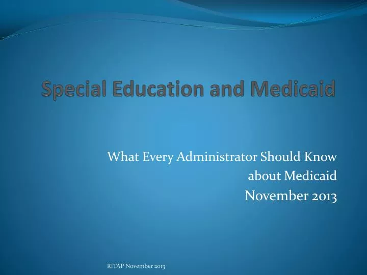 special education and medicaid