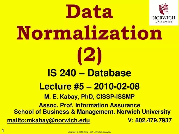 data normalization 2