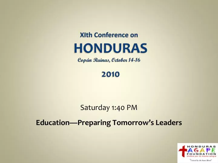 xith conference on honduras cop n ruinas october 14 16 2010