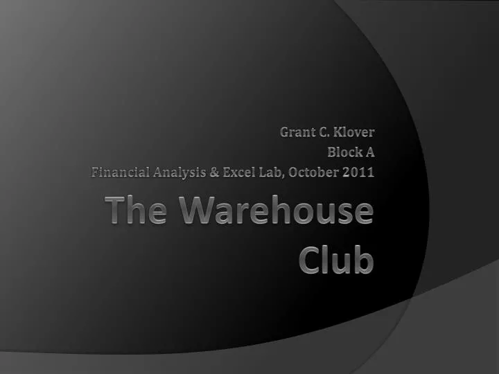 grant c klover block a financial analysis excel lab october 2011