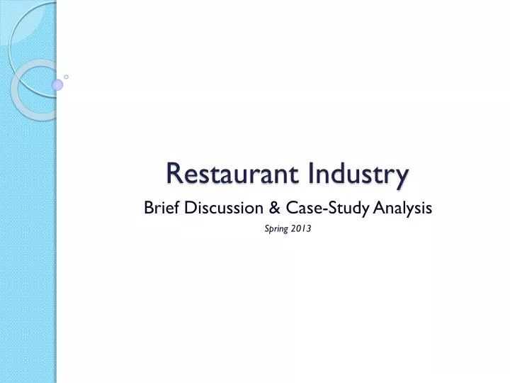 restaurant industry