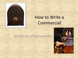 How to Write a Commercial