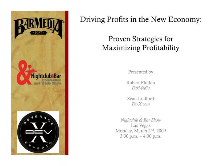 driving profits in the new economy proven strategies for maximizing profitability
