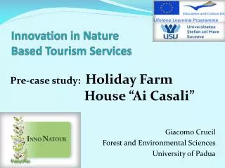 Innovation in Nature Based Tourism Services