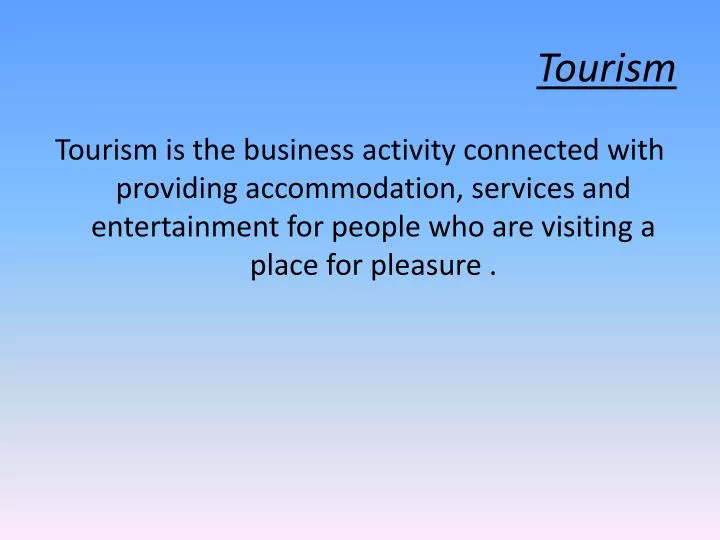 tourism