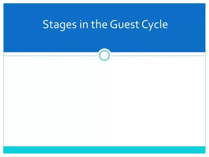 stages in the guest cycle