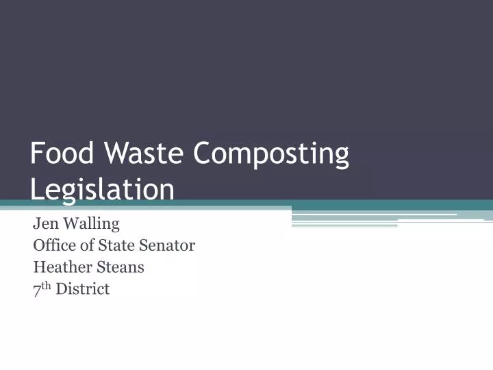 food waste composting legislation