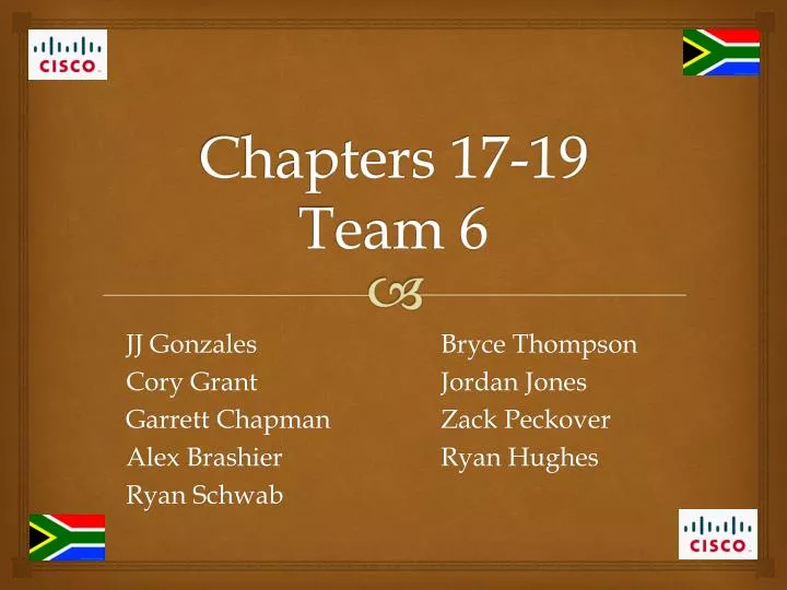 chapters 17 19 team 6