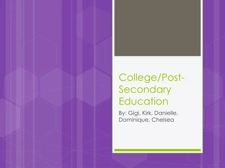 college post secondary education