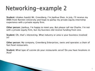 Networking-example 2