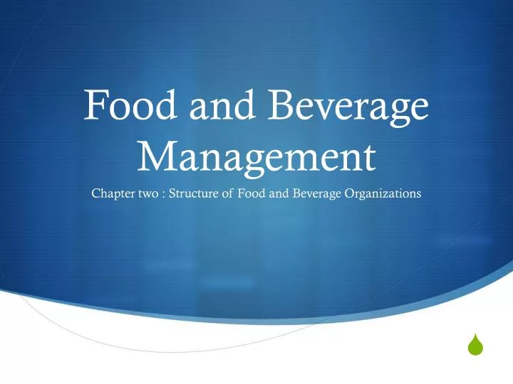 food and beverage management